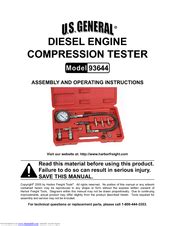 U.S. General 93644 Assembly And Operating Instructions Manual